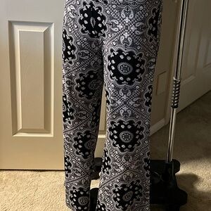 JohnPaulRichard Black and White Paisley Pants